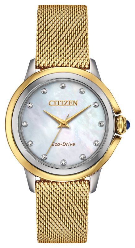 Citizen Eco-Drive Ceci Ladies Diamond Dial Watch EM0794-54D