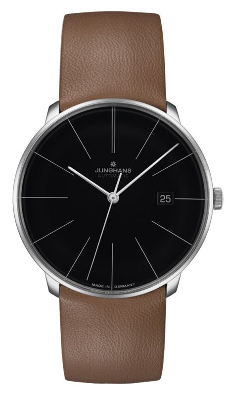 Junghans Meister Fein Automatic Tan Strap Watch 27/4154.00