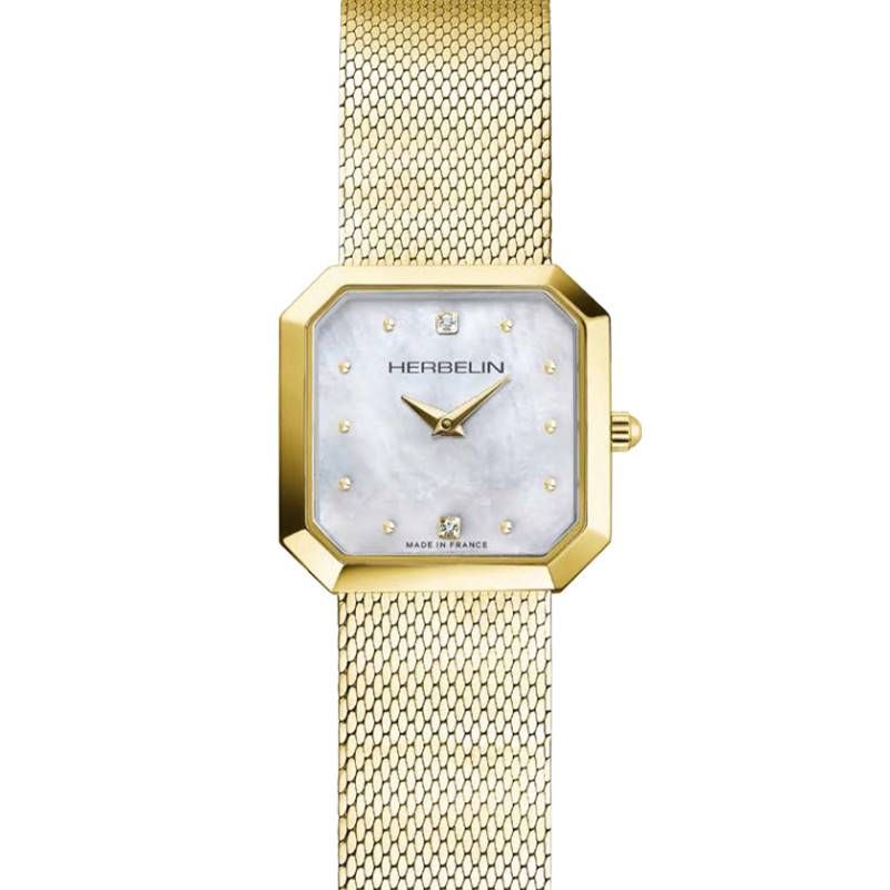 Michel Herbelin Ladies Octogone G/P Bracelet Watch 17426/BP59
