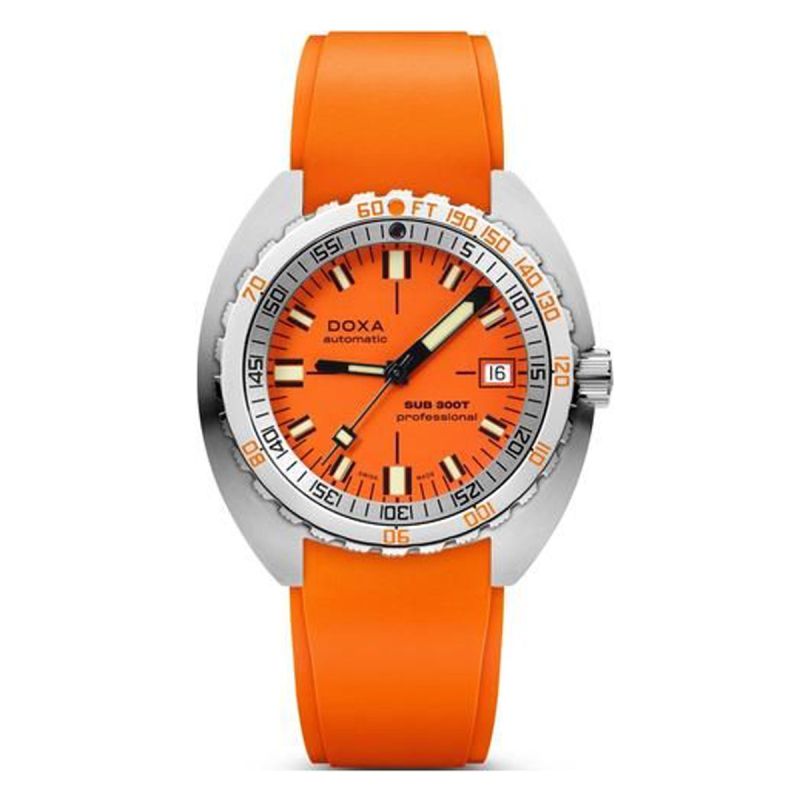 Doxa Sub 300T Professional Orange Strap Watch 840.10.351.21
