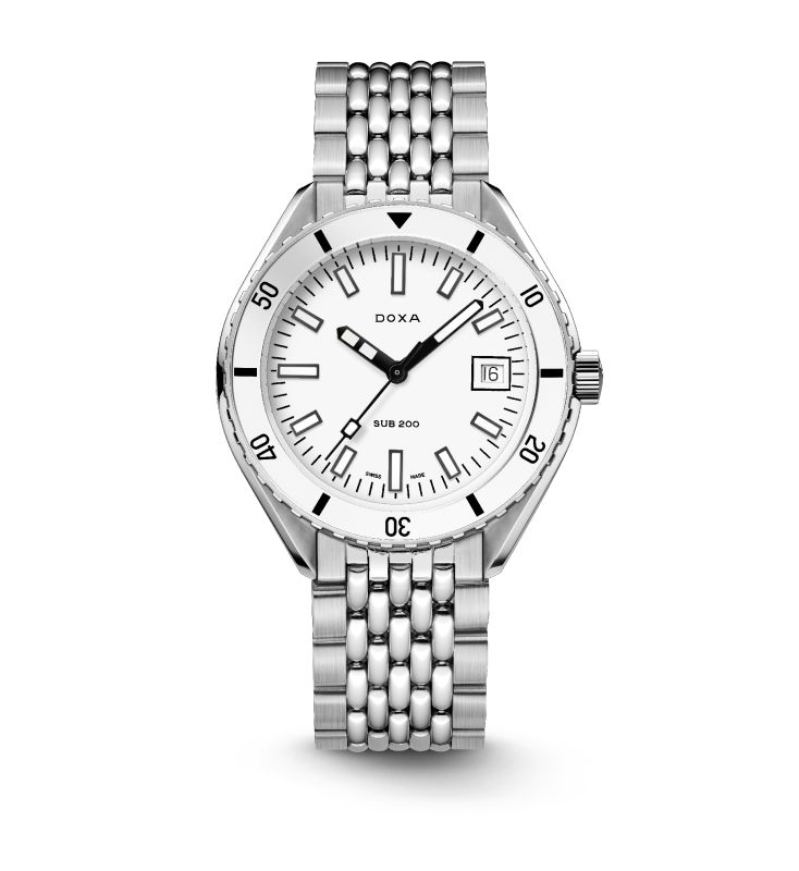 Doxa Sub 200 Whitepearl Bracelet Watch  799.10.011.10