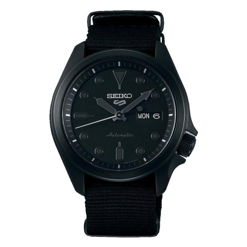 Seiko 5 Sport Auto Black Strap Watch  SRPE69K1