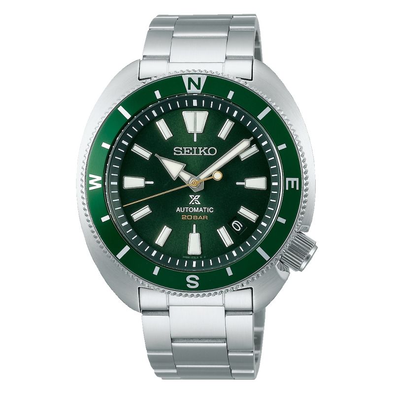 Seiko Prospex "Tortoise" Green Dial Auto Bracelet Watch SRPH15K1