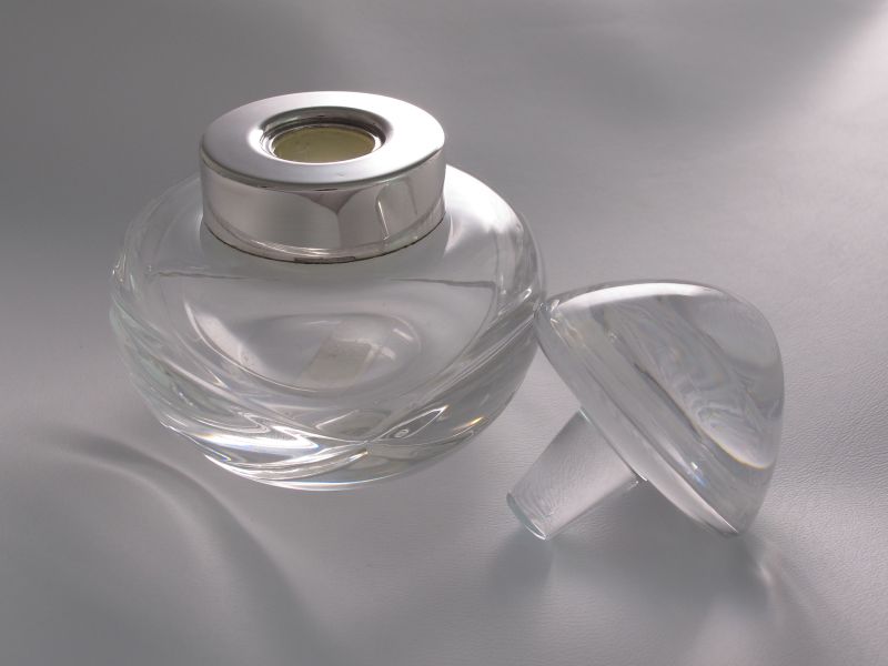 Silver & Crystal Perfume Bottle