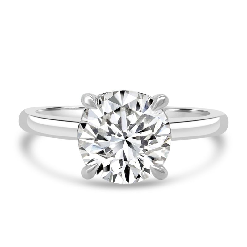 Platinum Brilliant Cut Lab Grown Diamond Engagement Ring 1.85ct