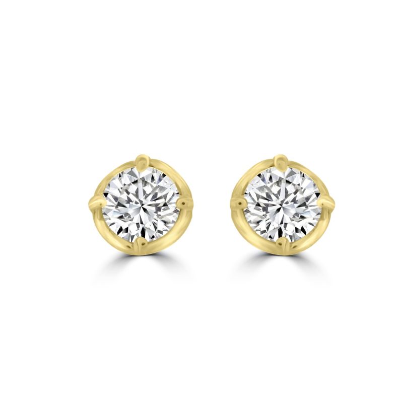Anniversary Solitaire Diamond Stud Earrings 0.27ct