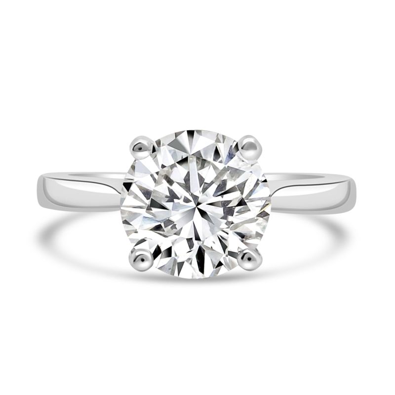Platinum Brilliant Cut Diamond Solitaire Engagement Ring 2.01ct