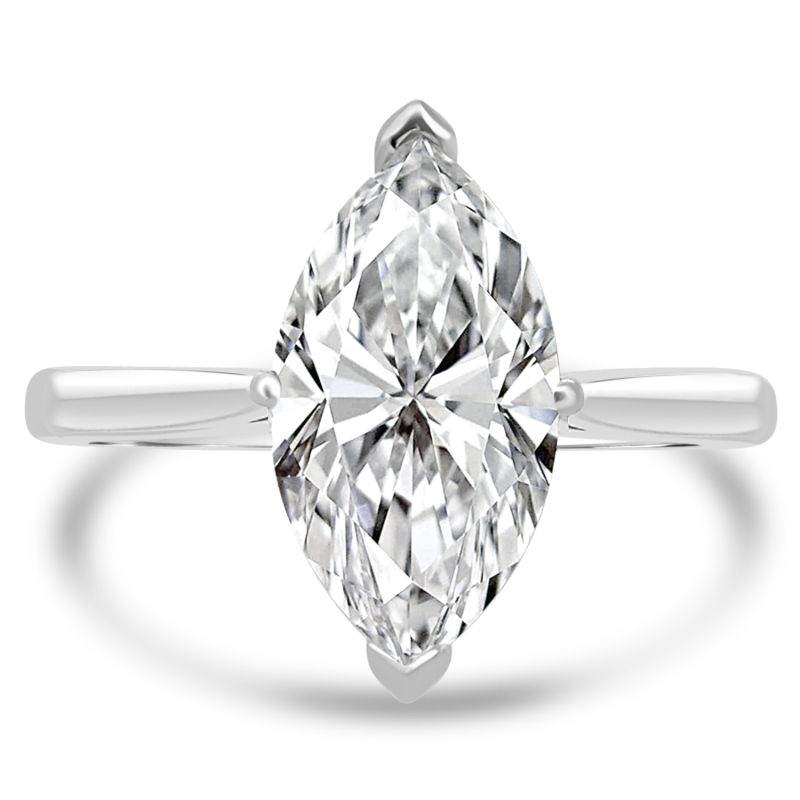 Platinum Marquise Cut Lab Grown Diamond Engagement Ring 1.60ct