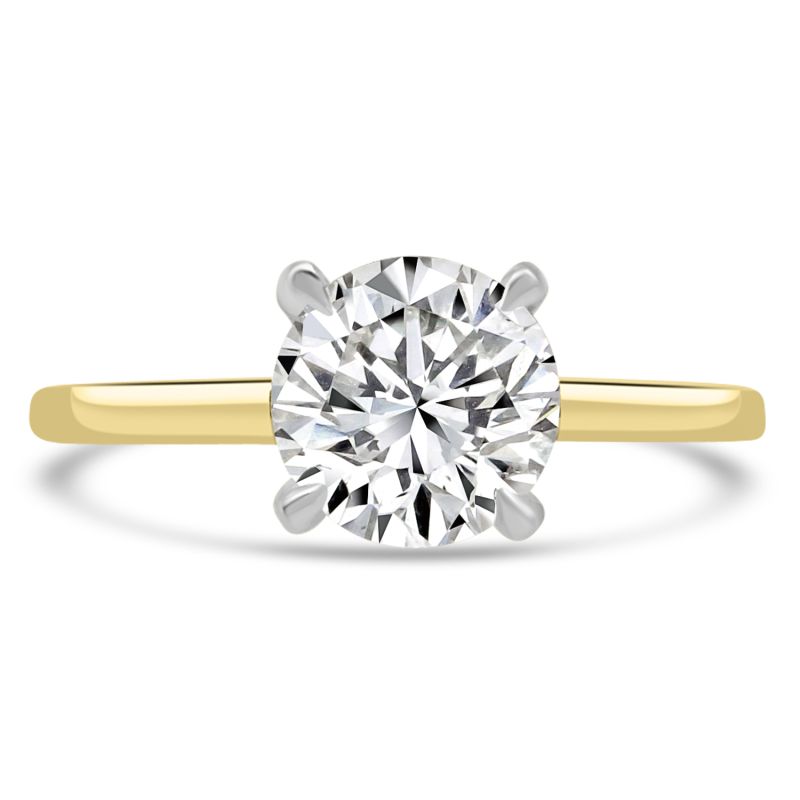 18ct Yellow Gold Hidden Halo Engagement Ring 1.11ct