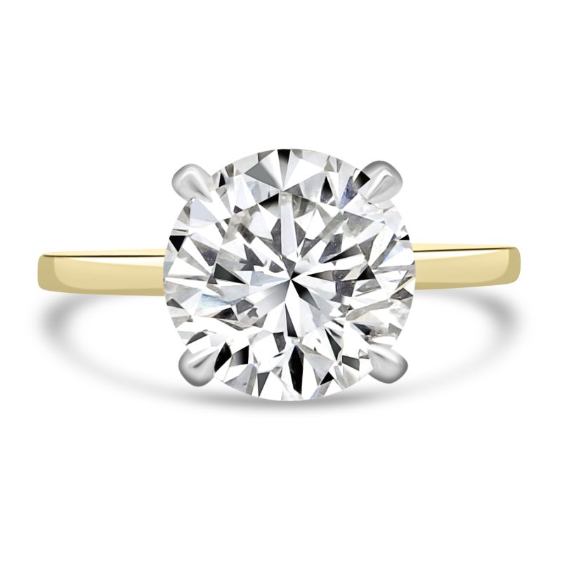18ct Yellow Gold Hidden Halo Engagement Ring 2.10ct