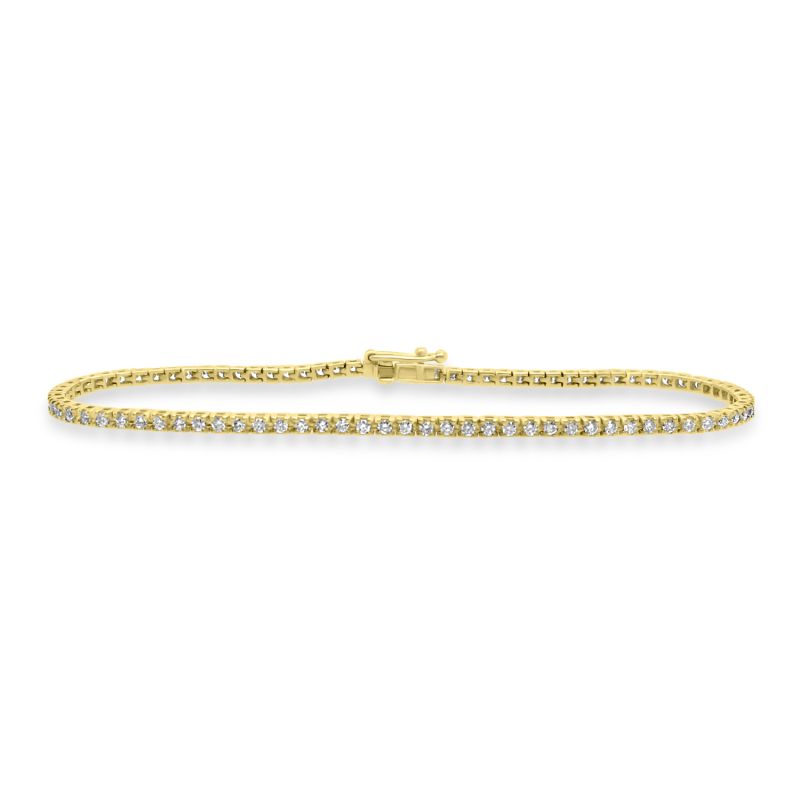 9ct Yellow Gold 1.00ct Lab Diamond Tennis Bracelet
