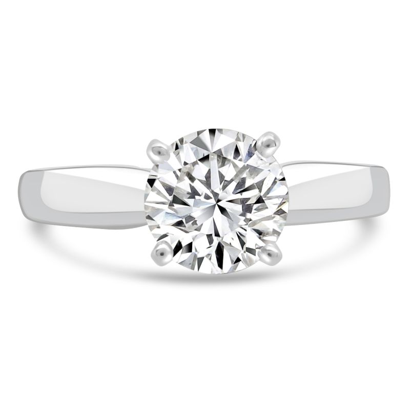Platinum 1.03ct Brilliant Cut Lab Diamond Solitaire Engagement Ring 